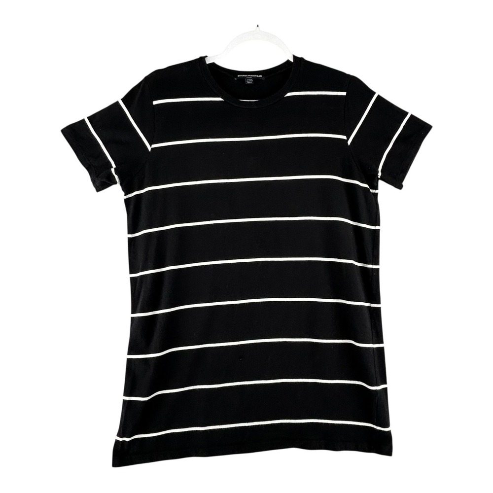 Brandy Melville Black White Stripe‎ Womens One Size T Shirt Mini Dress Stretchy